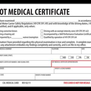 DOT Medical Card
